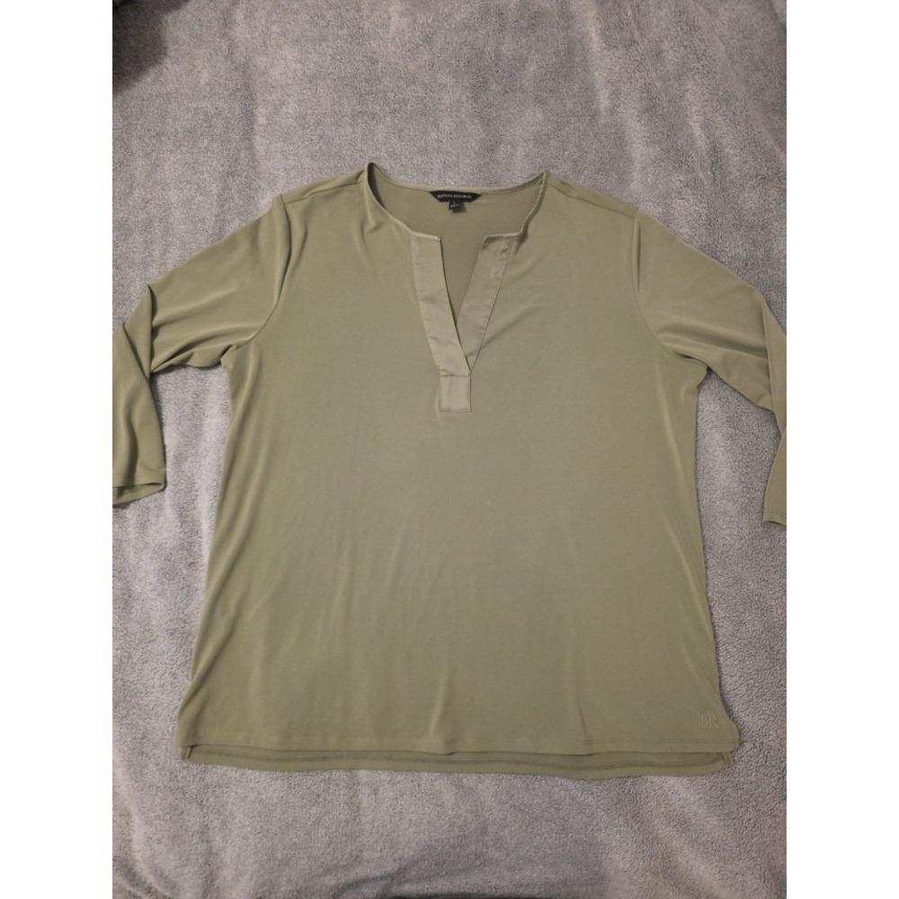 Banana Republic  Green Size L 3/4 Sleeve V Neck‎ Blouse
